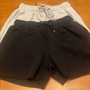 Forever 21 High Waist Shorts - Black and Light Gray